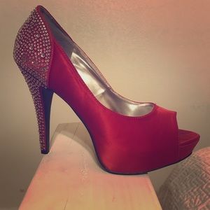 Red Heels with crystals